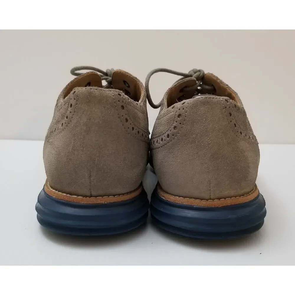 Cole Haan Lunargrand Wingtip Oxford Shoes US Men's Size 12 M C13199 Gray & Blue